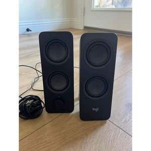 Logitech Z200 Stereo Speakers Black Volume Control‎ Power Adapter Included